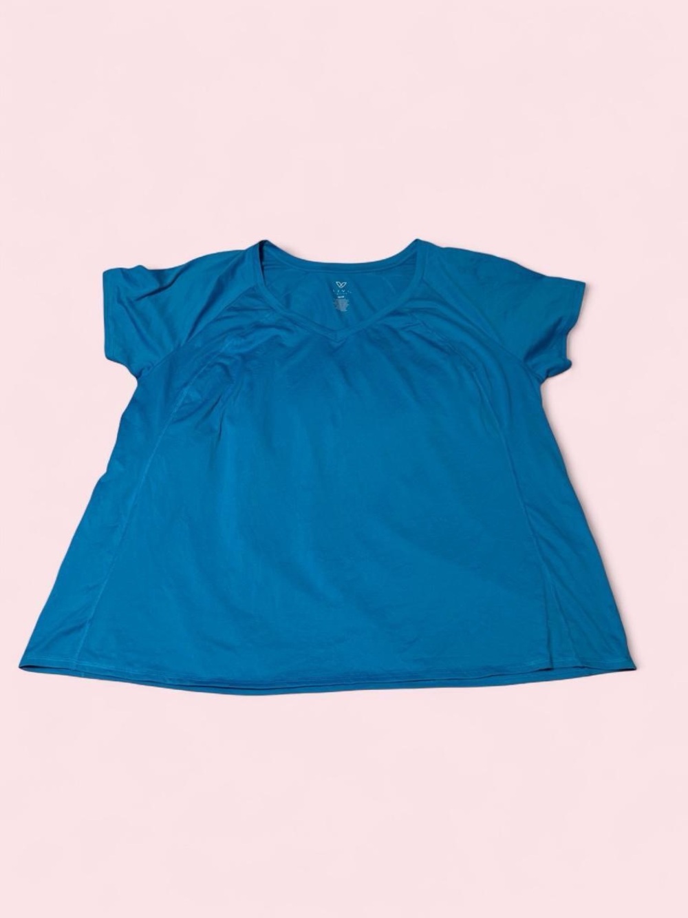 Livi Active blue V-Neck Short Sleeve Top